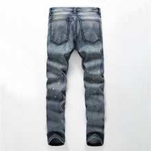 Paint Distressed Knee Jeans