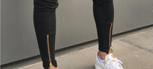 Zipper Black Skinny Jeans