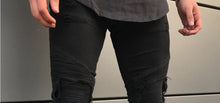 Zipper Black Skinny Jeans